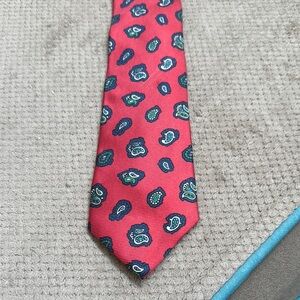 J. Crew Red and Blue Paisley Tie
